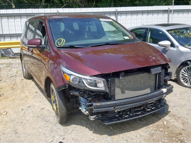 KNDMB5C12G6100203 - 2016 KIA SEDONA LX MAROON photo 1