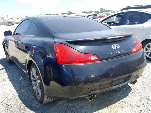 JNKCV64E28M119808 - 2008 INFINITI G37 BASE BLACK photo 3