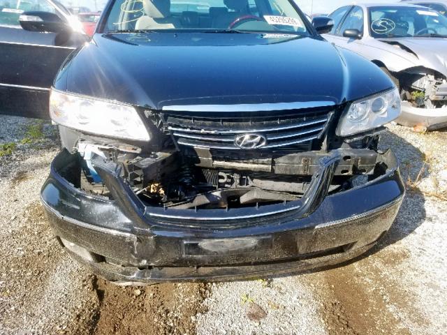 KMHFC46F47A141870 - 2007 HYUNDAI AZERA SE BLACK photo 9