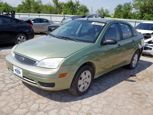 1FAFP34N47W154642 - 2007 FORD FOCUS ZX4 GREEN photo 2