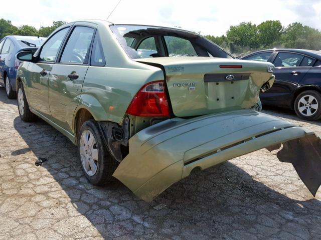 1FAFP34N47W154642 - 2007 FORD FOCUS ZX4 GREEN photo 3