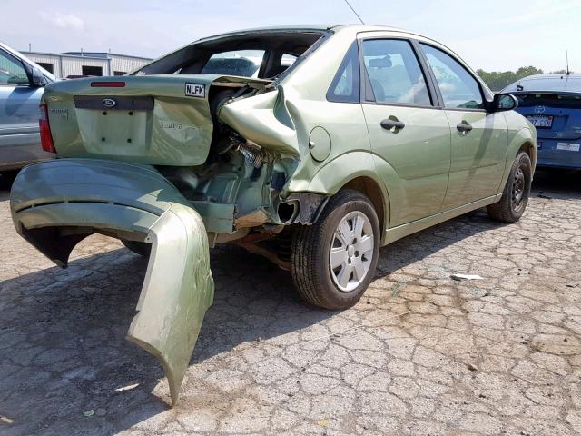 1FAFP34N47W154642 - 2007 FORD FOCUS ZX4 GREEN photo 4