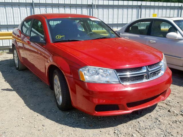 1C3CDZAB2DN760076 - 2013 DODGE AVENGER SE RED photo 1