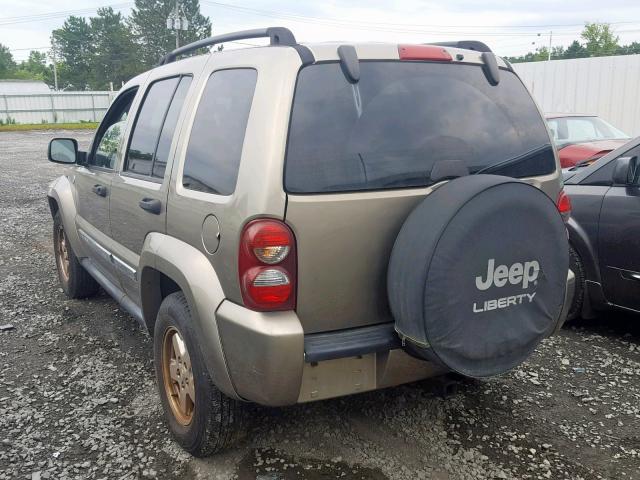 1J4GL48K26W214393 - 2006 JEEP LIBERTY SP BEIGE photo 3