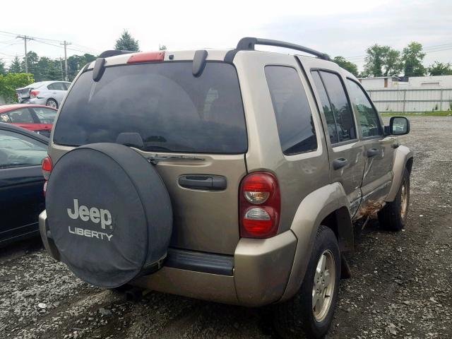 1J4GL48K26W214393 - 2006 JEEP LIBERTY SP BEIGE photo 4