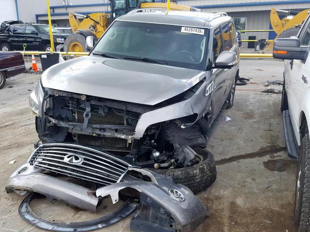 JN8AZ2NF6C9517214 - 2012 INFINITI QX56 SILVER photo 2