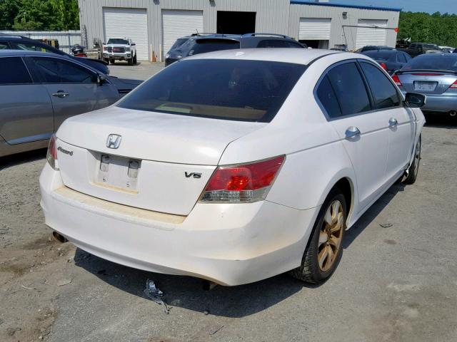 1HGCP36878A068309 - 2008 HONDA ACCORD EXL WHITE photo 4