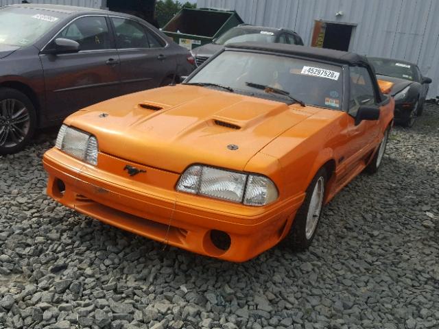 1FABP45E9JF164352 - 1988 FORD MUSTANG GT ORANGE photo 2