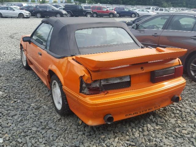 1FABP45E9JF164352 - 1988 FORD MUSTANG GT ORANGE photo 3