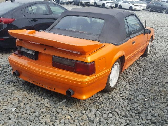 1FABP45E9JF164352 - 1988 FORD MUSTANG GT ORANGE photo 4