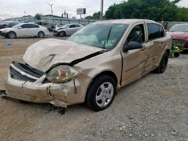 1G1AK52FX57517911 - 2005 CHEVROLET COBALT GOLD photo 2