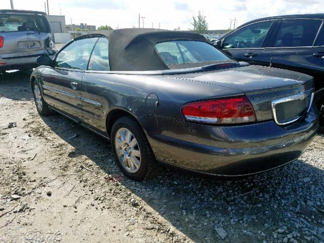 1C3EL55R14N239541 - 2004 CHRYSLER SEBRING LX GRAY photo 3