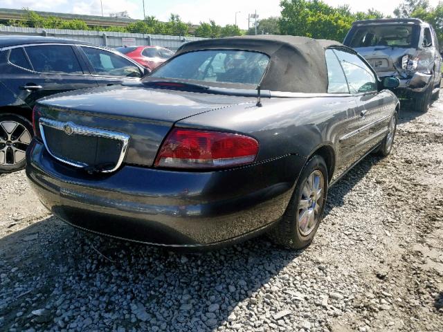 1C3EL55R14N239541 - 2004 CHRYSLER SEBRING LX GRAY photo 4