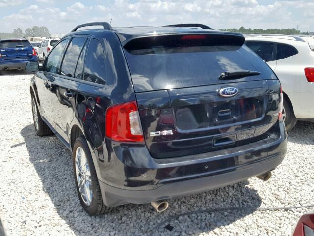 2FMDK3JC5DBC84960 - 2013 FORD EDGE SEL BLACK photo 3