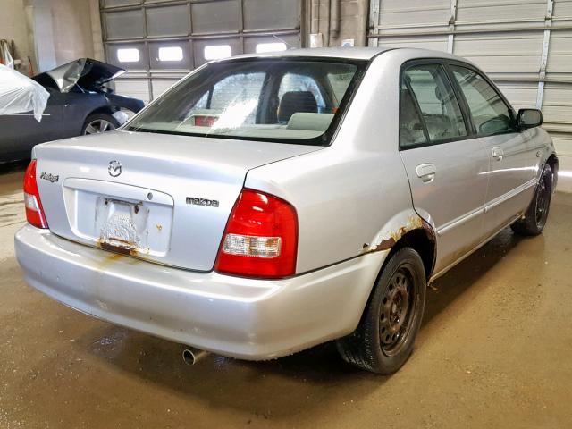 JM1BJ225521627820 - 2002 MAZDA PROTEGE DX SILVER photo 4