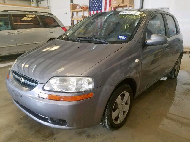 KL1TD66677B767902 - 2007 CHEVROLET AVEO BASE Сұр фото 2