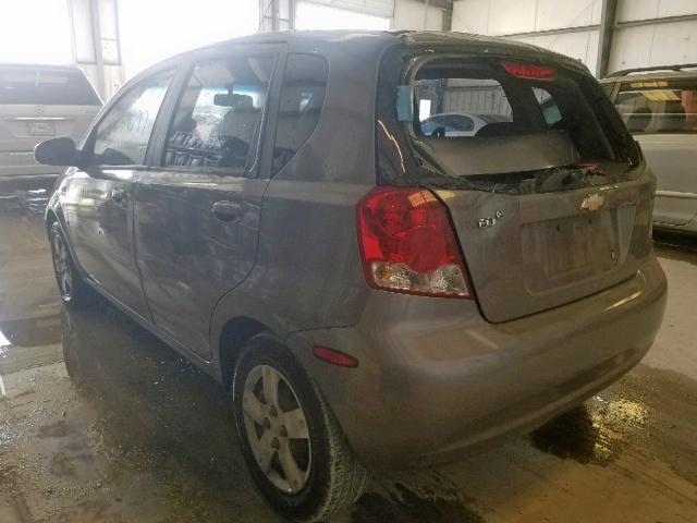 KL1TD66677B767902 - 2007 CHEVROLET AVEO BASE Сұр фото 3