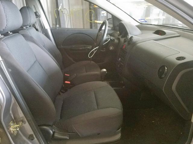 KL1TD66677B767902 - 2007 CHEVROLET AVEO BASE Сұр фото 5