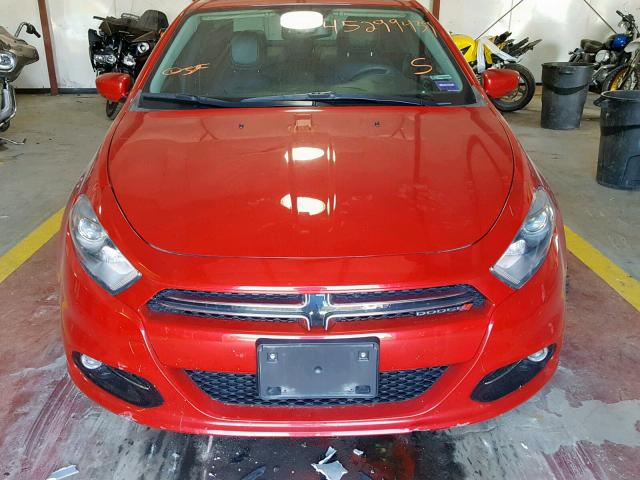 1C3CDFCB5ED768529 - 2014 DODGE DART LIMIT RED photo 9