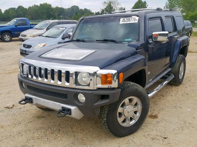 5GTEN13E388175496 - 2008 HUMMER H3 BLUE photo 2