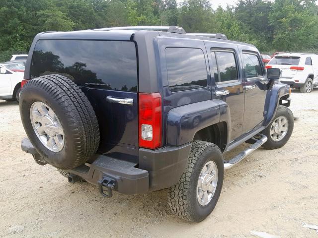 5GTEN13E388175496 - 2008 HUMMER H3 BLUE photo 4