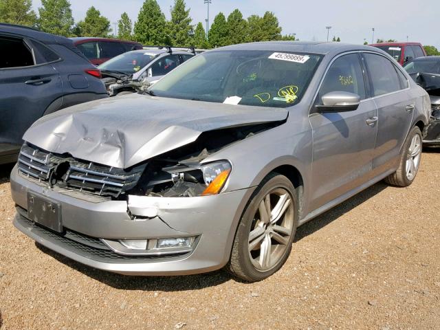 1VWBM7A36DC015814 - 2013 VOLKSWAGEN PASSAT SE SILVER photo 2