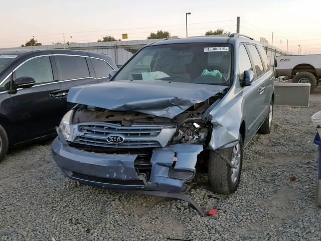 KNDMG4C33A6336458 - 2010 KIA SEDONA LX BLUE photo 2