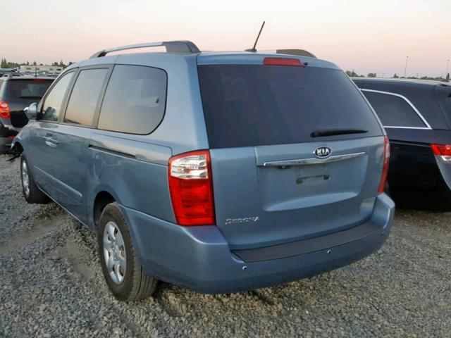 KNDMG4C33A6336458 - 2010 KIA SEDONA LX BLUE photo 3