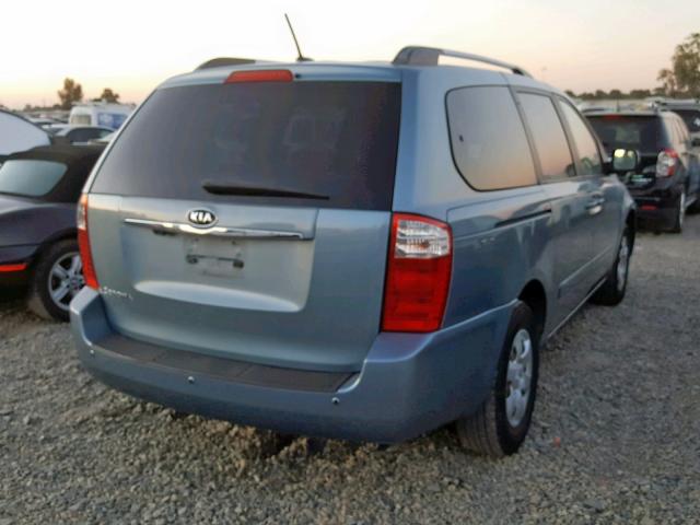 KNDMG4C33A6336458 - 2010 KIA SEDONA LX BLUE photo 4