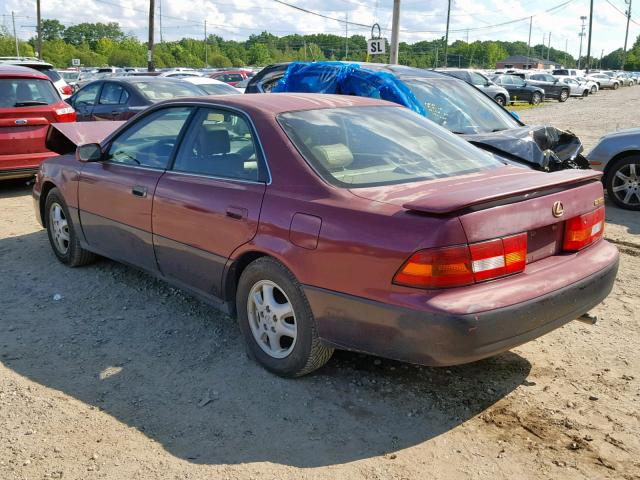 JT8BF22G3V0041189 - 1997 LEXUS ES 300 RED photo 3