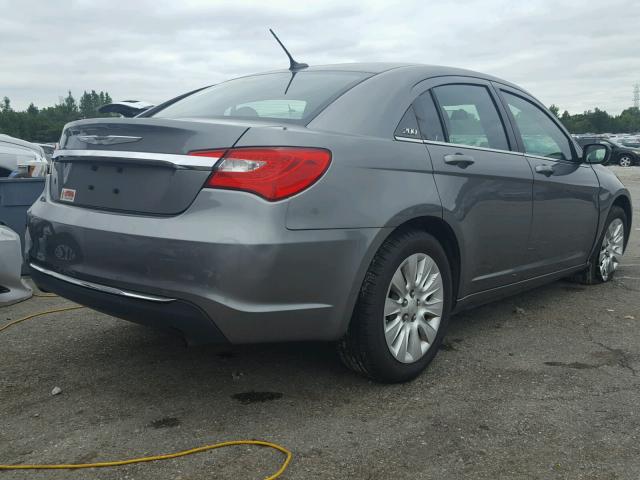 1C3CCBAB2CN318858 - 2012 CHRYSLER 200 LX GRAY photo 4