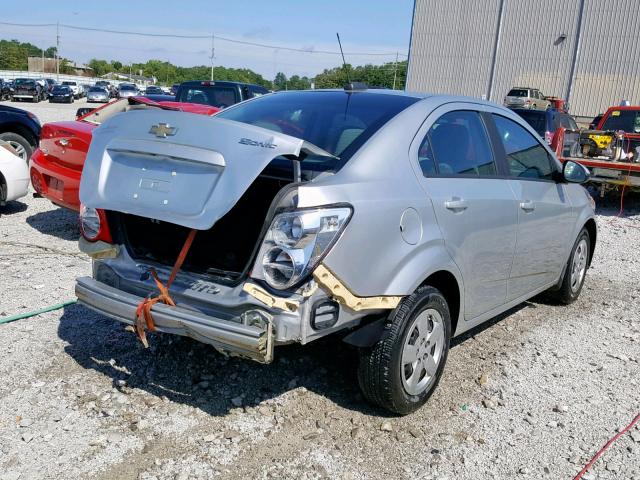 1G1JA5SG5G4174554 - 2016 CHEVROLET SONIC LS SILVER photo 4