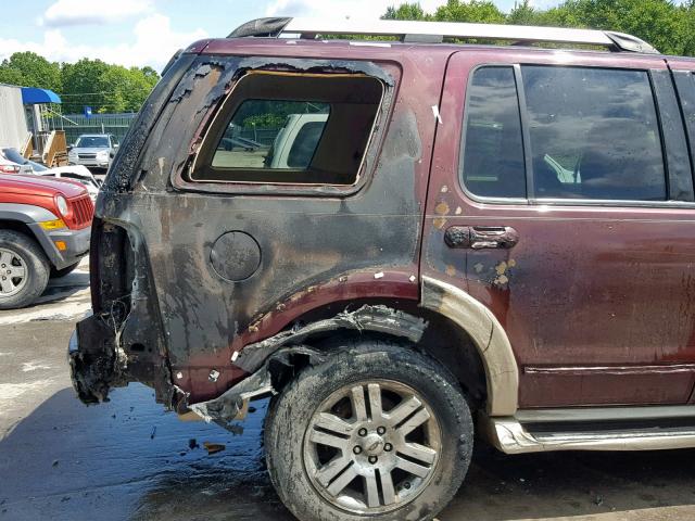 1FMEU74886UB24582 - 2006 FORD EXPLORER E MAROON photo 9