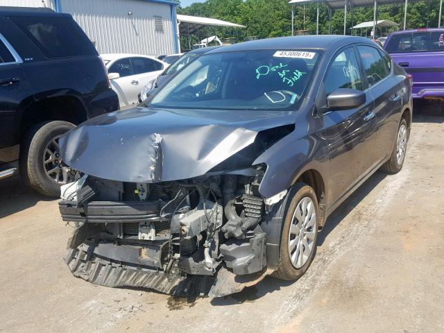 3N1AB7AP0FY306961 - 2015 NISSAN SENTRA S GRAY photo 2