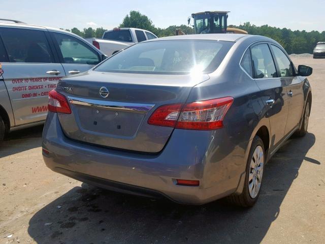 3N1AB7AP0FY306961 - 2015 NISSAN SENTRA S GRAY photo 4