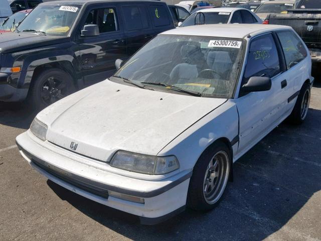 2HGED6456MH530186 - 1991 HONDA CIVIC DX WHITE photo 2