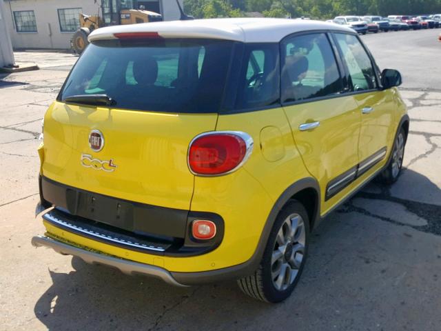 ZFBCFADH8GZ038330 - 2016 FIAT 500L TREKK YELLOW photo 4