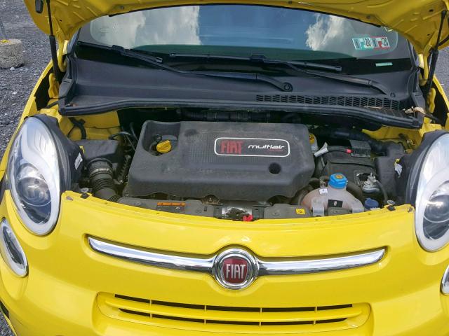 ZFBCFADH8GZ038330 - 2016 FIAT 500L TREKK YELLOW photo 7