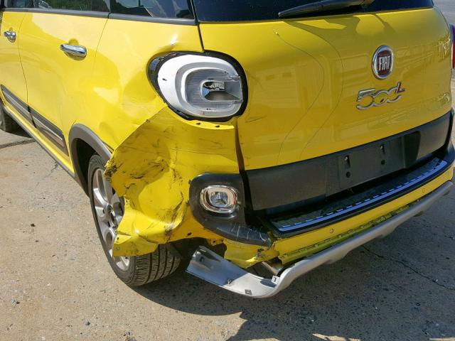 ZFBCFADH8GZ038330 - 2016 FIAT 500L TREKK YELLOW photo 9