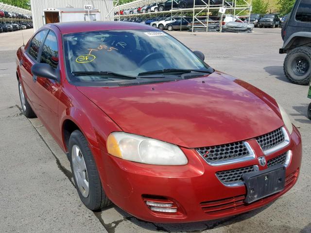 1B3EL36XX4N389419 - 2004 DODGE STRATUS SE RED photo 1