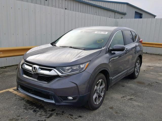 2HKRW2H81JH670947 - 2018 HONDA CR-V EXL GRAY photo 2