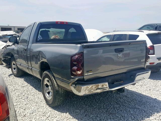 1D7HA16P17J537786 - 2007 DODGE RAM 1500 S GRAY photo 3