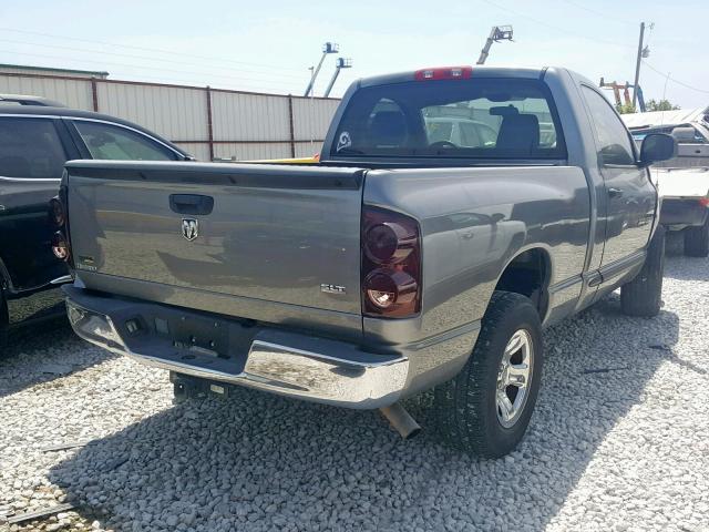 1D7HA16P17J537786 - 2007 DODGE RAM 1500 S GRAY photo 4