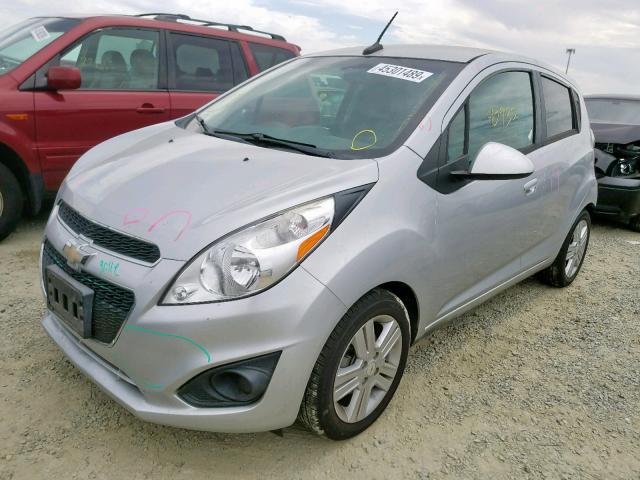 KL8CD6S99EC414408 - 2014 CHEVROLET SPARK 1LT SILVER photo 2