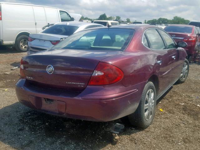 2G4WC582371207691 - 2007 BUICK LACROSSE C MAROON photo 4