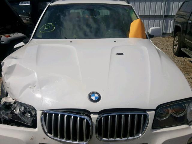 WBXPC93487WF05709 - 2007 BMW X3 3.0SI WHITE photo 7