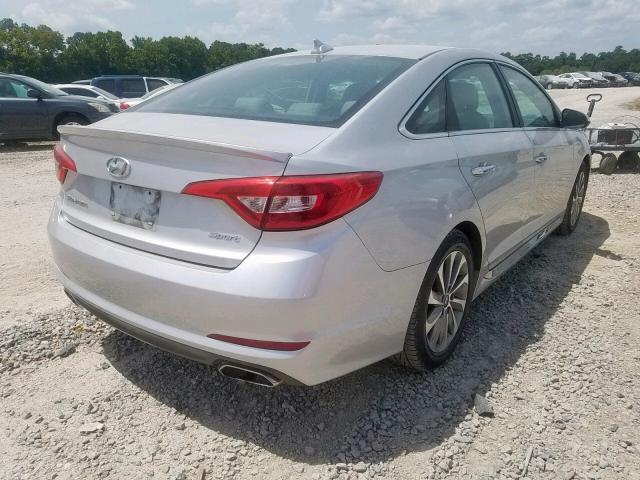 5NPE34AFXFH079096 - 2015 HYUNDAI SONATA SPO SILVER photo 4