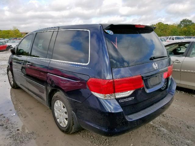 5FNRL38288B025411 - 2008 HONDA ODYSSEY LX BLUE photo 3