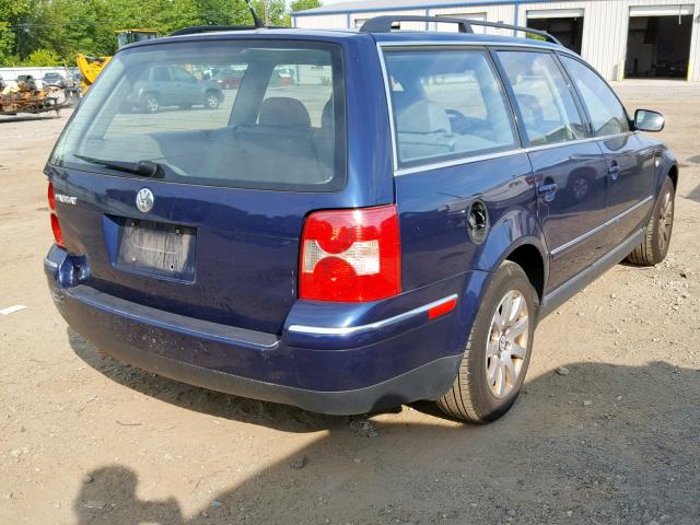 WVWVD63B12E377906 - 2002 VOLKSWAGEN PASSAT GLS BLUE photo 4