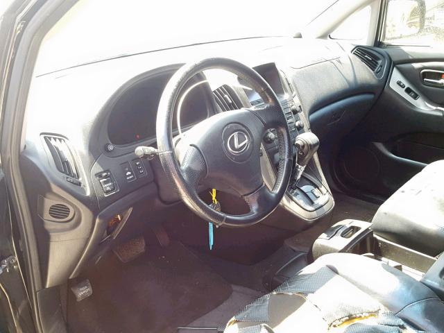 JTJGF10U010104055 - 2001 LEXUS RX300 BLACK photo 9